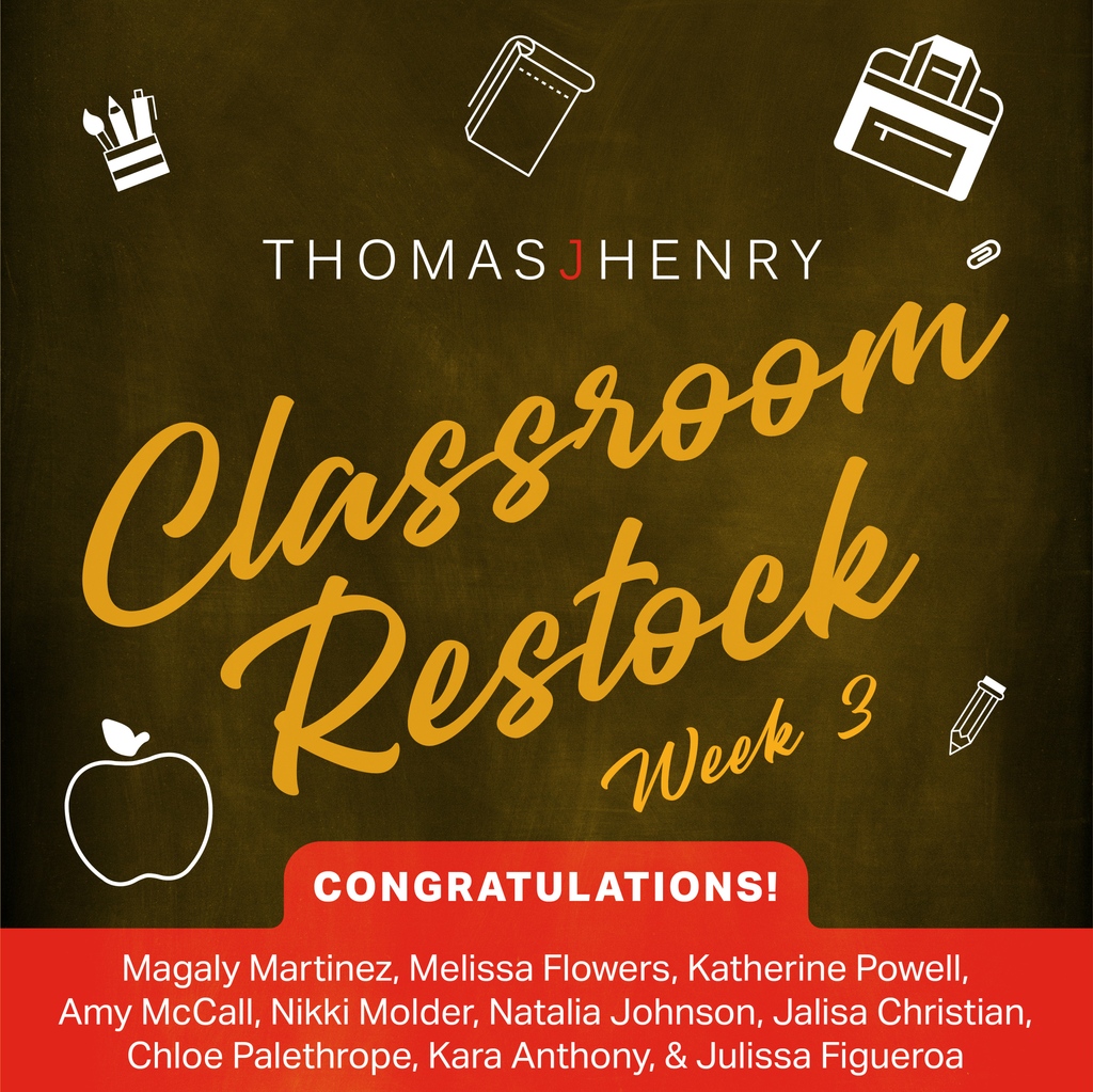 🍎 Congratulations to our Classroom Restock week 3 Giveaway winners! Thank you for all that you do. Get ready for Week 4, coming your way this Monday! 📚✏️