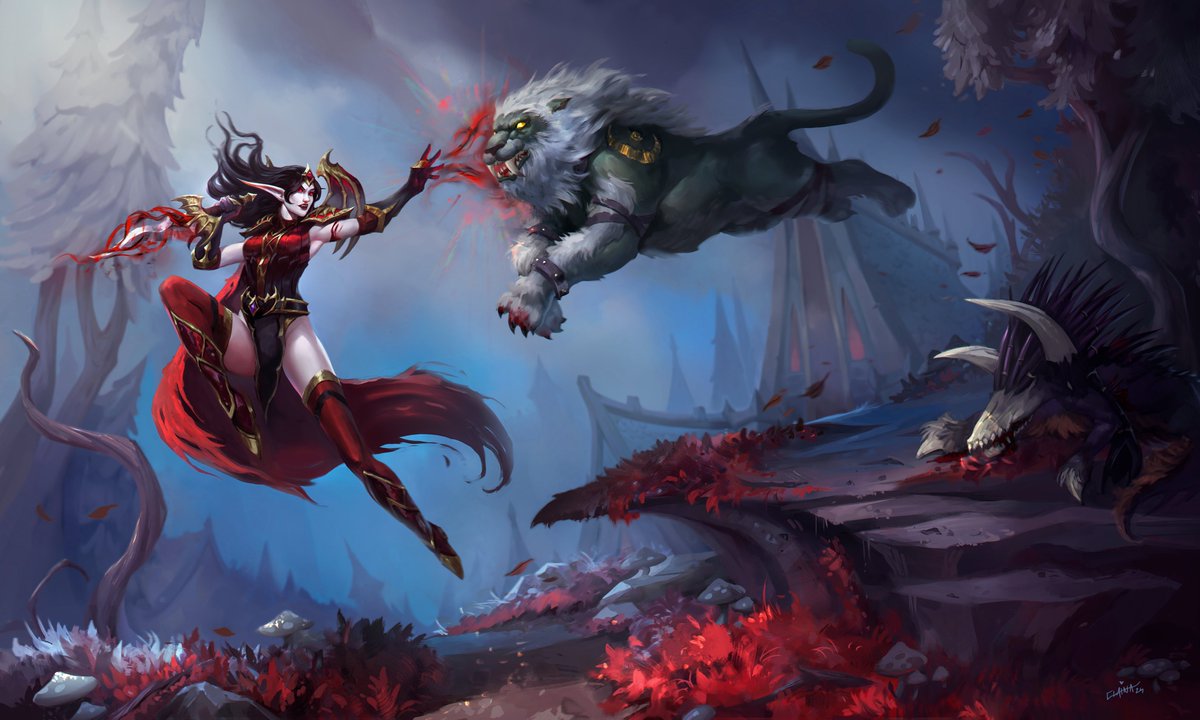 ArtByClaina's tweet photo. Commissioned piece!🩸 #art #warcraftart https://t.co/DPTBvLoyJy