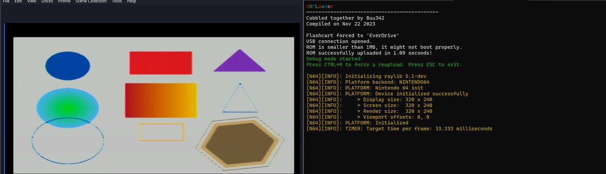 psxdev's tweet image. raylib4Nintendo64 usb logs :) #raylib #libdragon