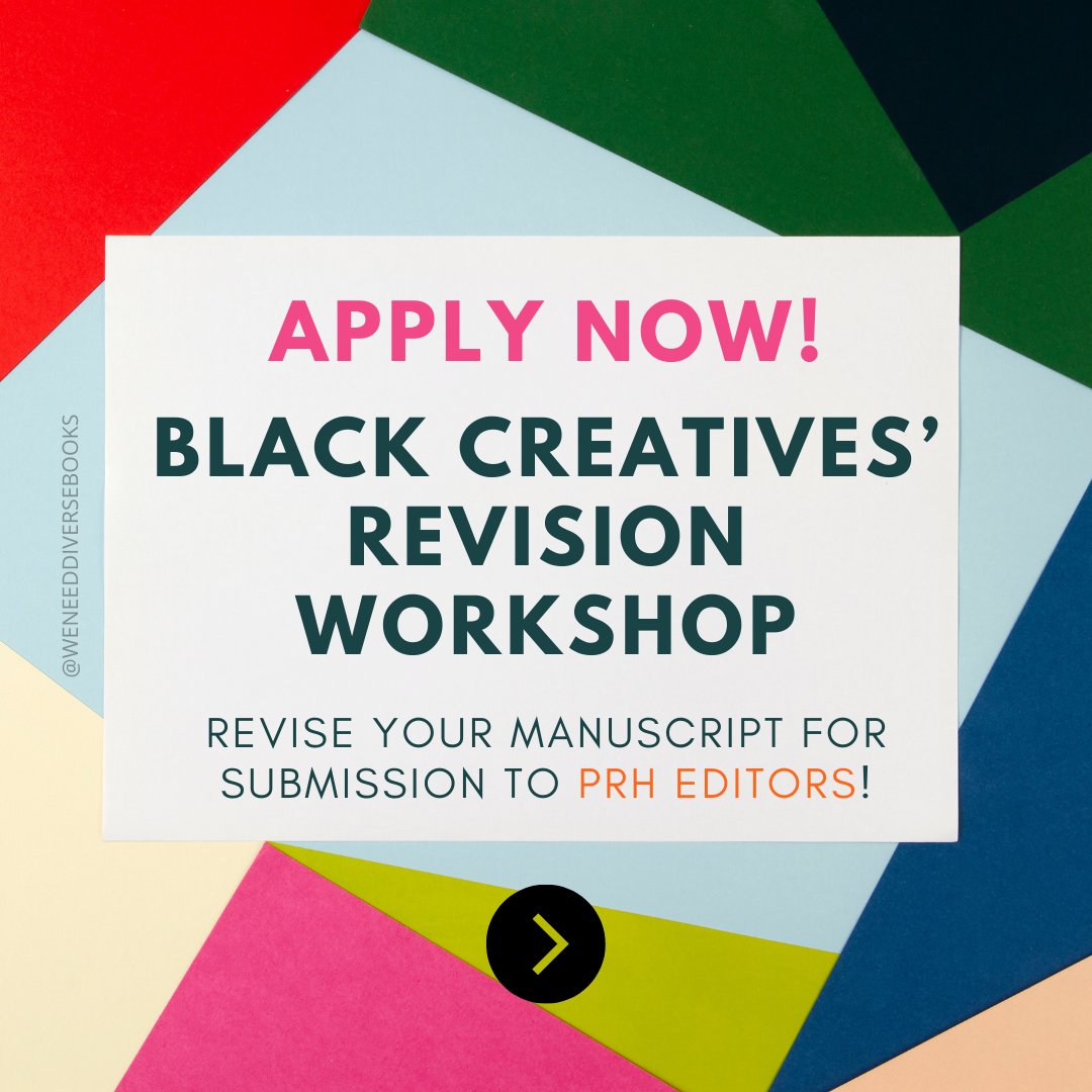 Attention Black Writers‼️ Applications are now open for the Revisions Workshop! 10 writers will revise their manuscript with guidance from an author mentor and have the opportunity to have their novels submitted to a team of editors at @penguinrandom 💻 tinyurl.com/BCRevisionsWor…