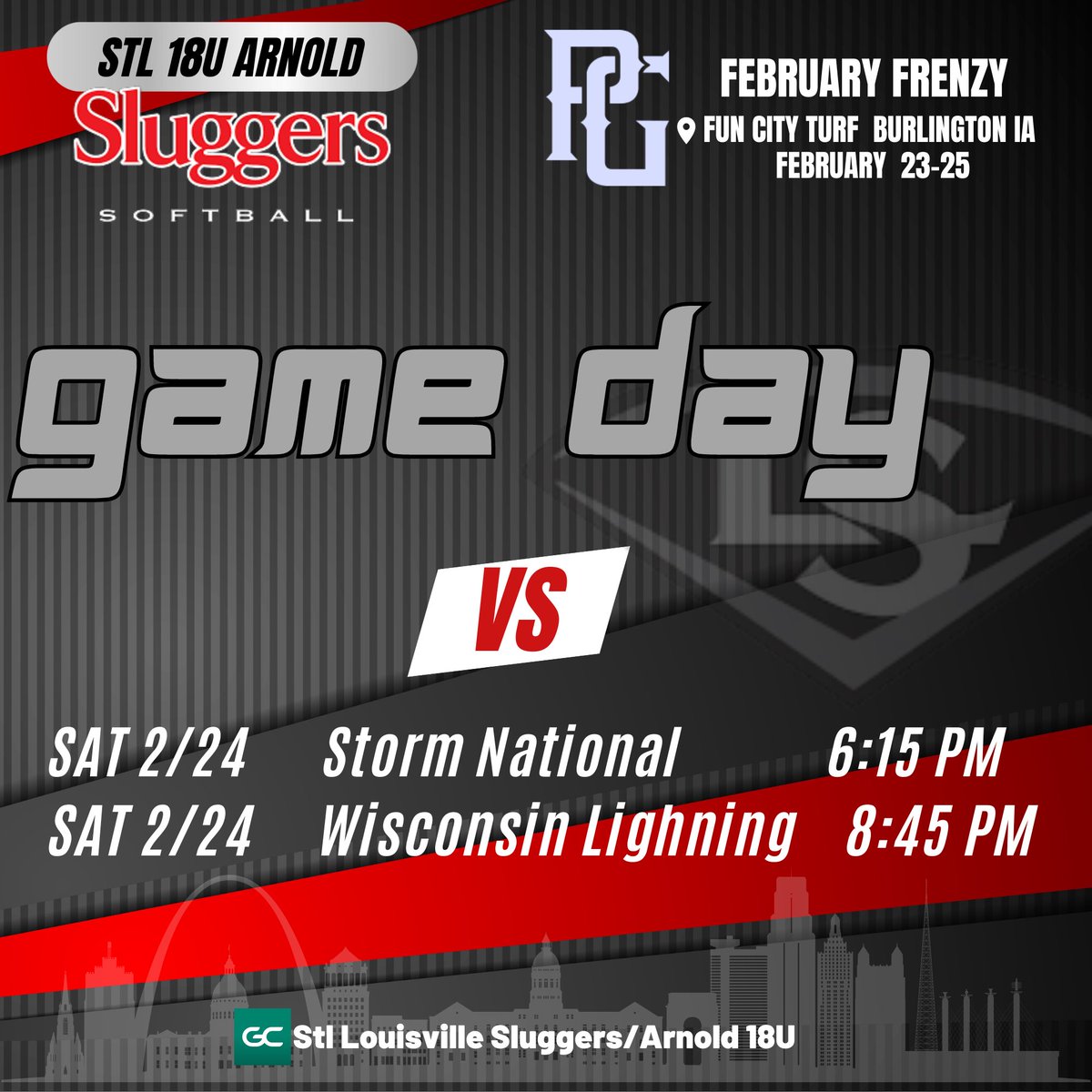 18U STL Louisville Lady Sluggers-Arnold/Wright (@sluggersarnold) on Twitter photo 