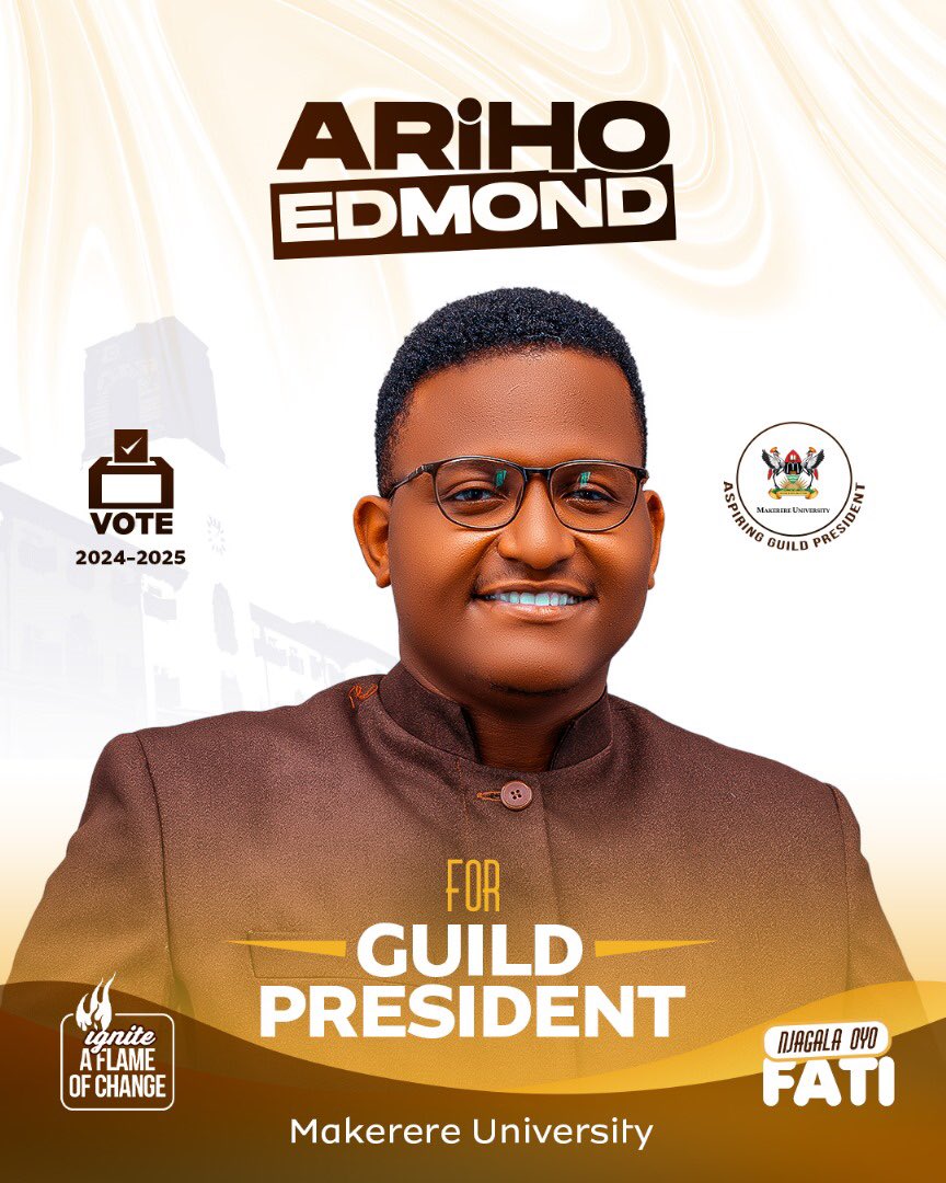 ArihoEd's tweet photo. In the spectrum of transformation, our actions speak louder than doubts. Stand strong, stand united for the right 90th Guild president of @Makerere University.
#NjagalaOyoFAYI #ARIHOforGuild https://t.co/4yE5uFoG47