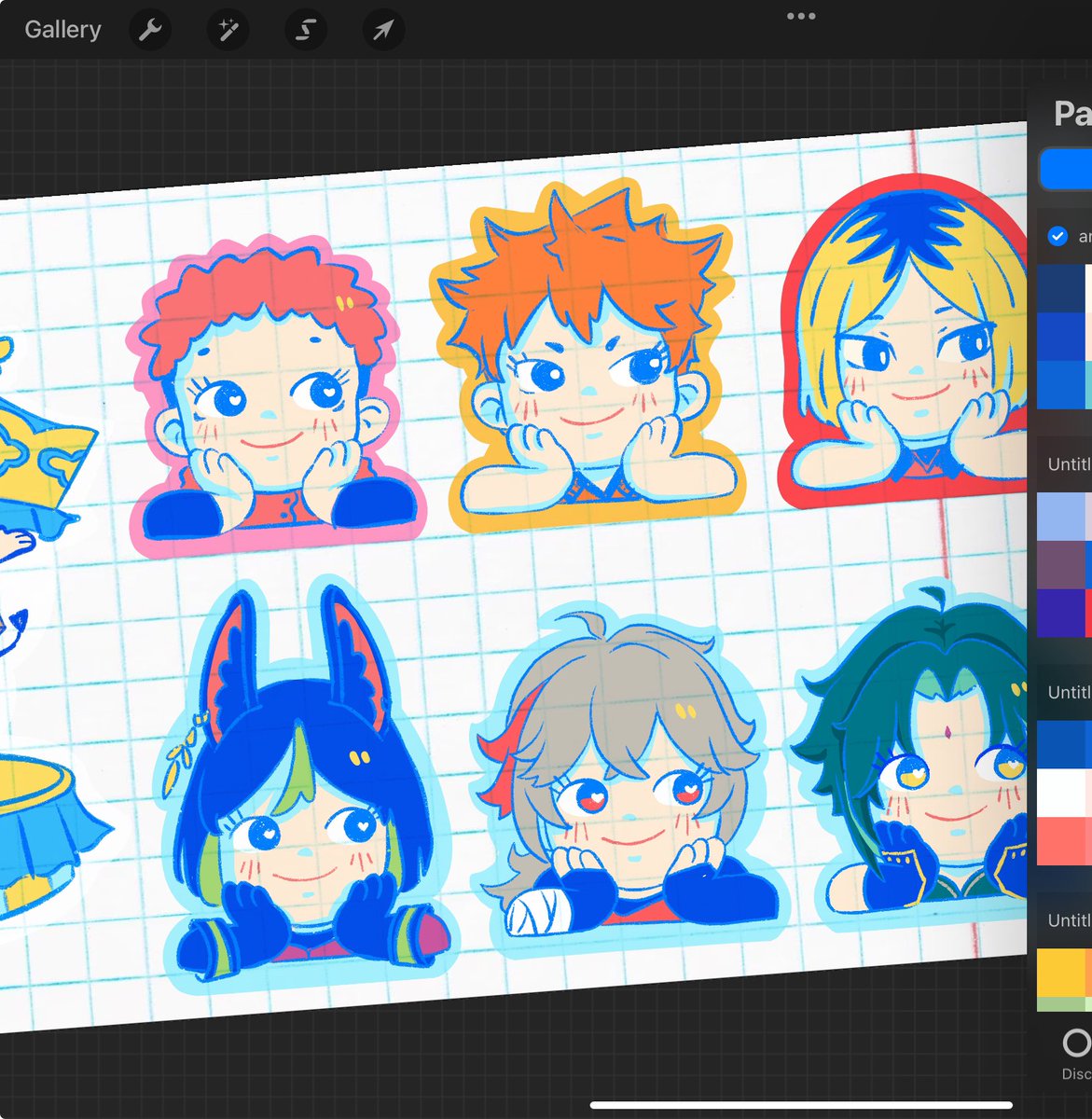 lagi nyiapin produk baru buat Kira-kira Art Market (tinggal seminggu lagi huhu), nanti di katalog ku namain SKB alias stiker kunti bogel