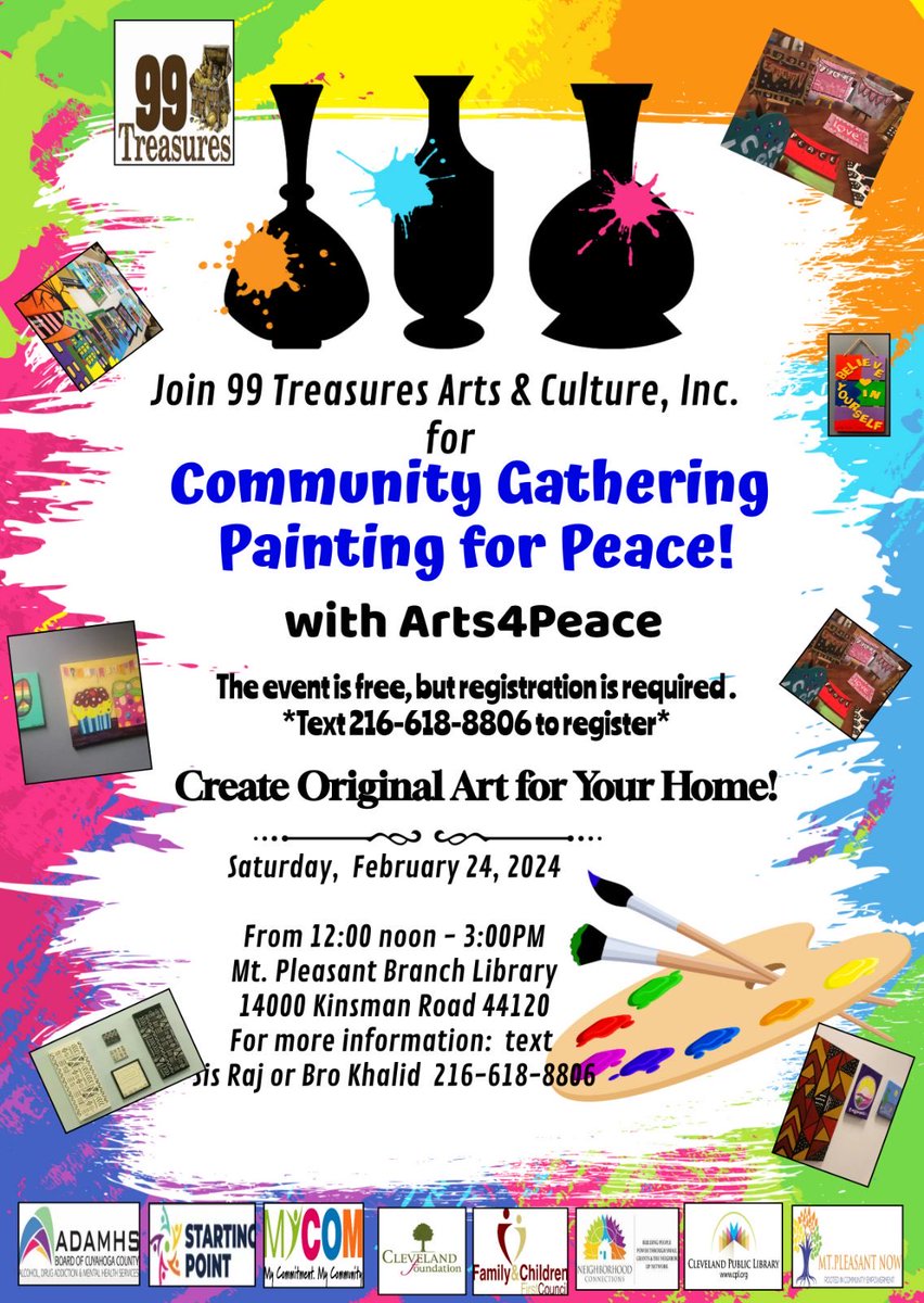 Free art Class in Mt pleasant today!  We are also looking for Youth summer workers 14-19 still in school!!  partners with CAMP JOURNEY!!