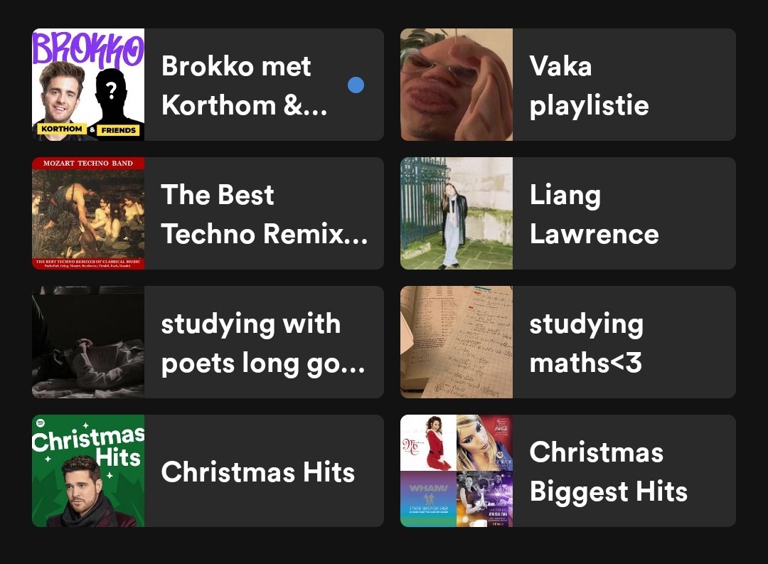 Can you tell I never listen to music on spotify? (I only listen to the podcast, Brokko, hihi)