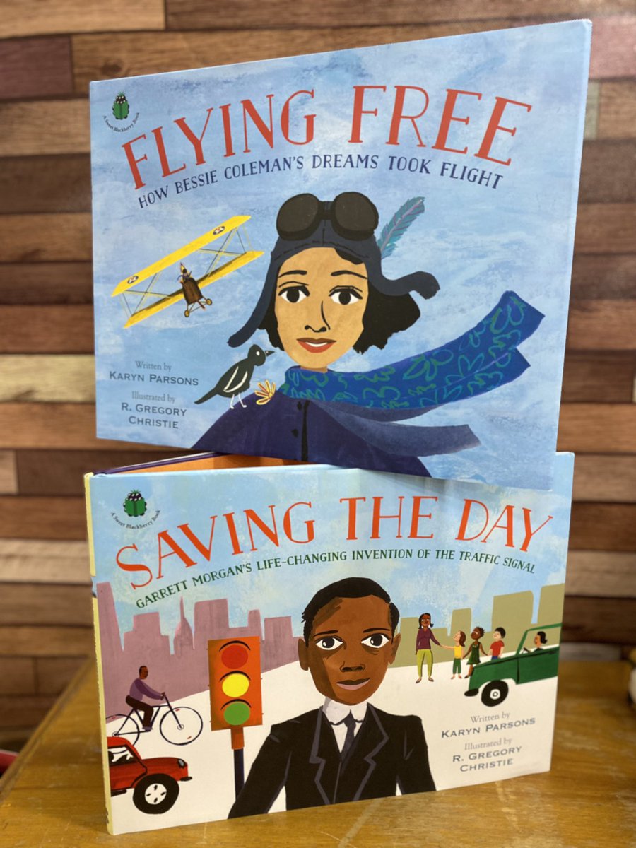 No matter how you stack ‘em these are books worth reading! Powerful picture books to read with fourth graders. We look forward to more books by the two of you! Pretty please 💙 #BooksWorthReading #BHM #PictureBooks #Read #BessieColeman #GarrettMorgan