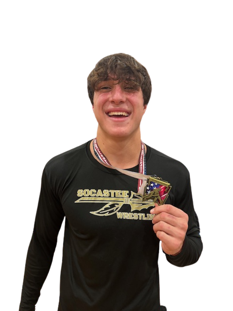 SocasteeHS's tweet photo. Senior @SocasteeWrestle Ethaine Godwin advances to to the AAAAA consolation semifinals at 190 with a convincing win this morning! #GoldBlooded #Positive #Team https://t.co/iC8ywWQCae