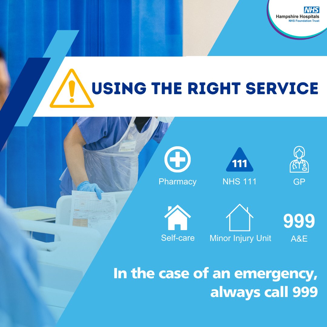 It's useful to know where you can recieve the best care for your symptoms at any time, but especially now when industrial action is underway.  🏥

#HelpUsHelpYou and remember to choose services wisely.