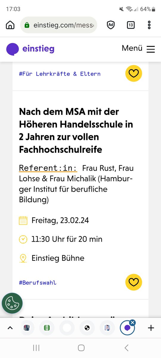 NicoleRust10's tweet photo. #Einstieg #twlz Das waren zwei schöne Tage auf der Messe Einstieg in Hamburg. Auf dass nun die Höhere Handelsschule als Alternative in vielen Köpfen verankert ist! Ich freue mich auf viele Anmeldungen!!! :-) https://t.co/ZNimMidn4E