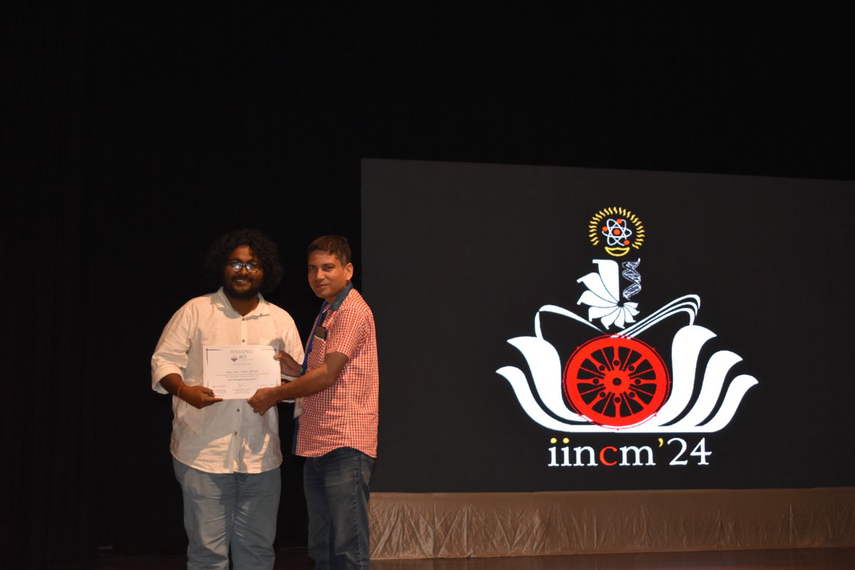 The Maji Research Group (@majigroupiiserk) on Twitter photo Let us congratulate Mr. Ayan Jati ( <a href="/jati_ayan/">Ayan Jati</a> ) on receiving the best poster award at IINCM 2024 ( <a href="/iincm_2024/">IINCM2024</a> ) hosted by IISER Kolkata
<a href="/dcsiiserkol/">Department of Chemical Sciences IISER Kolkata</a>
<a href="/iiserkol/">IISER Kolkata</a> Let us congratulate Mr. Ayan Jati ( <a href="/jati_ayan/">Ayan Jati</a> ) on receiving the best poster award at IINCM 2024 ( <a href="/iincm_2024/">IINCM2024</a> ) hosted by IISER Kolkata
<a href="/dcsiiserkol/">Department of Chemical Sciences IISER Kolkata</a>
<a href="/iiserkol/">IISER Kolkata</a>
