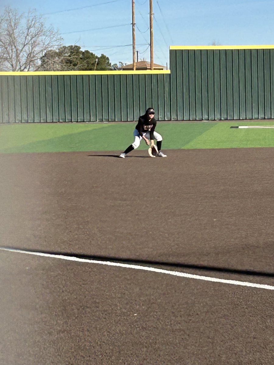 Burges Softball team playing against Parkland. 1st inning BHS 3 PHS 0 GO MUSTANGS!! 🥎