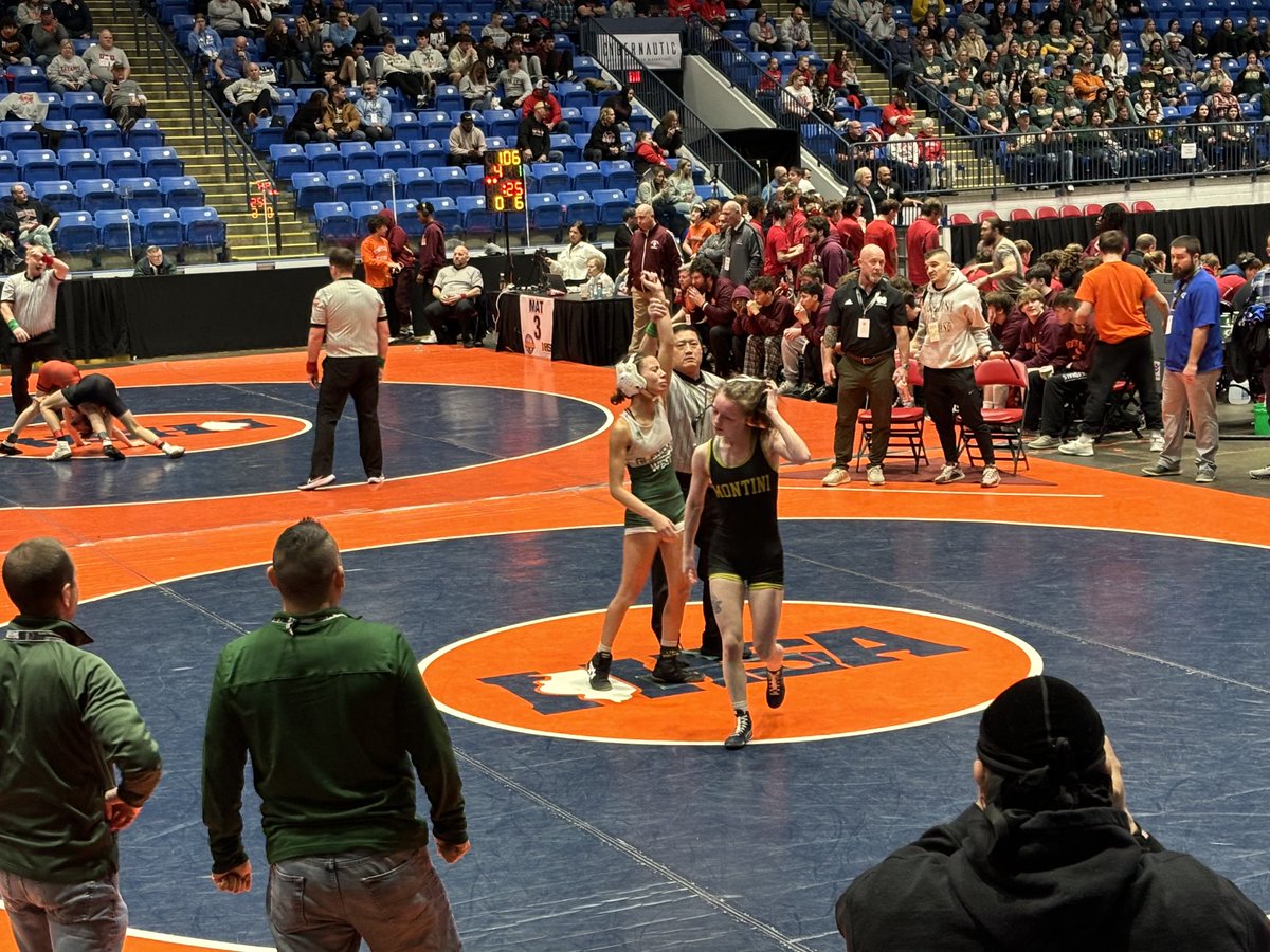 Congratulations to Alycia Perez who won her Semifinal match at the IHSA State Finals this morning. She will wrestle for a State Title later today in Bloomington. GO WEST!