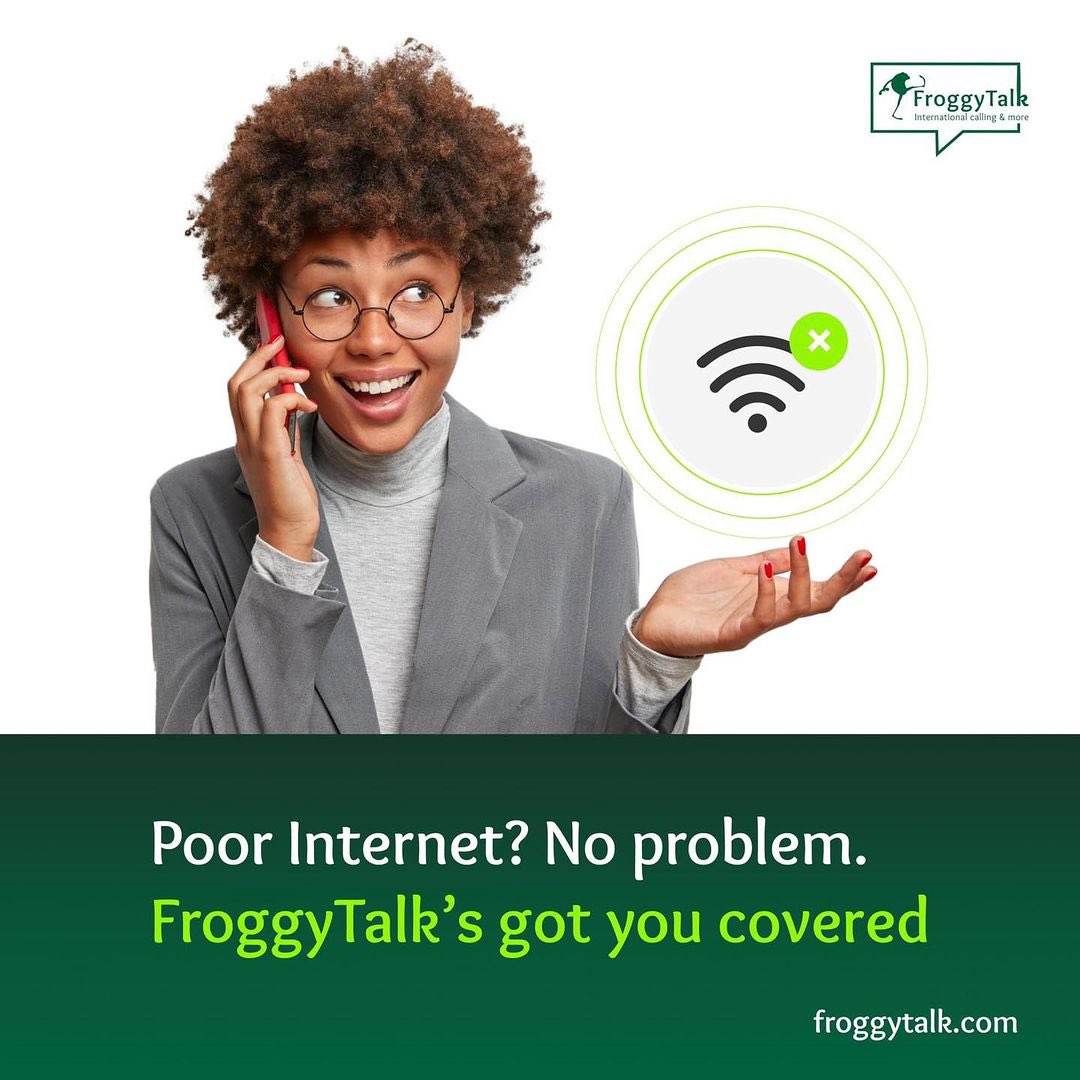 Remember that with FroggyTalk, it does not matter if your loved ones are in an area with poor internet or they have switched off their data. 

So this weekend, dial them up, and remind them just how much they mean to you. Download the app here: link-to.app/AHA423kdwG