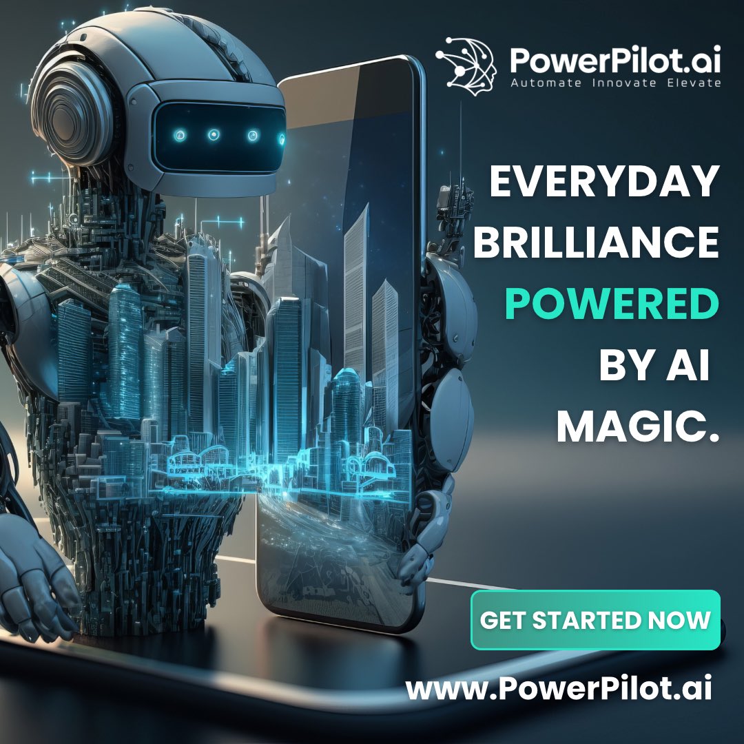 PowerPilotAI's tweet image. Embark on a journey where the mundane becomes magnificent with PowerPilot.ai – seamlessly infusing innovation into the rhythm of your everyday. 🚀#powerpilot #everydaysymphony #aicreativity #techharmony #futurepossibilities #innovationcanvas #ai #artificialintelligence