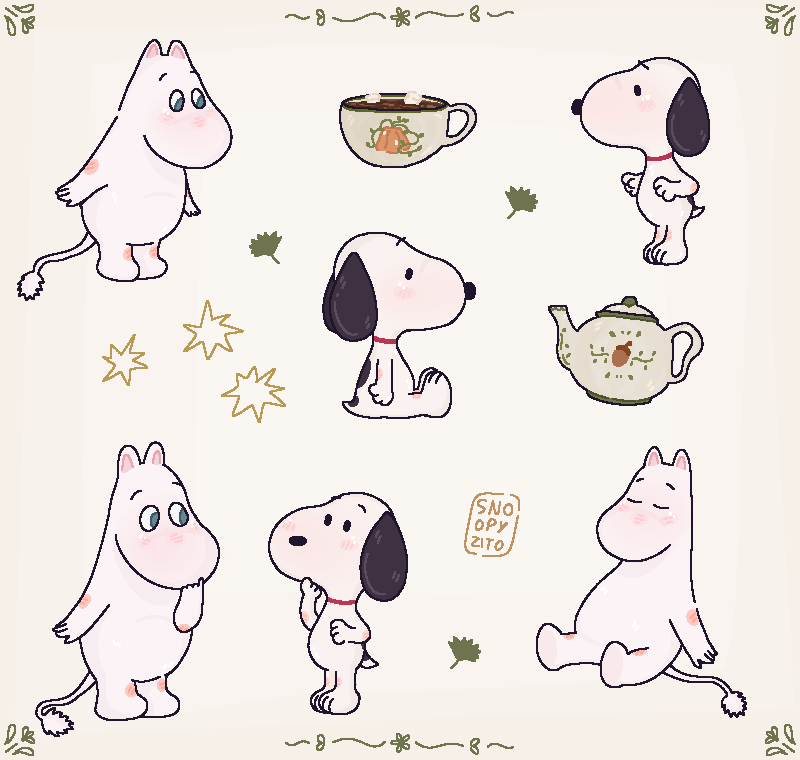 snoopyzito's tweet photo. snoopy and moomin :] https://t.co/ZzhNAoSghX