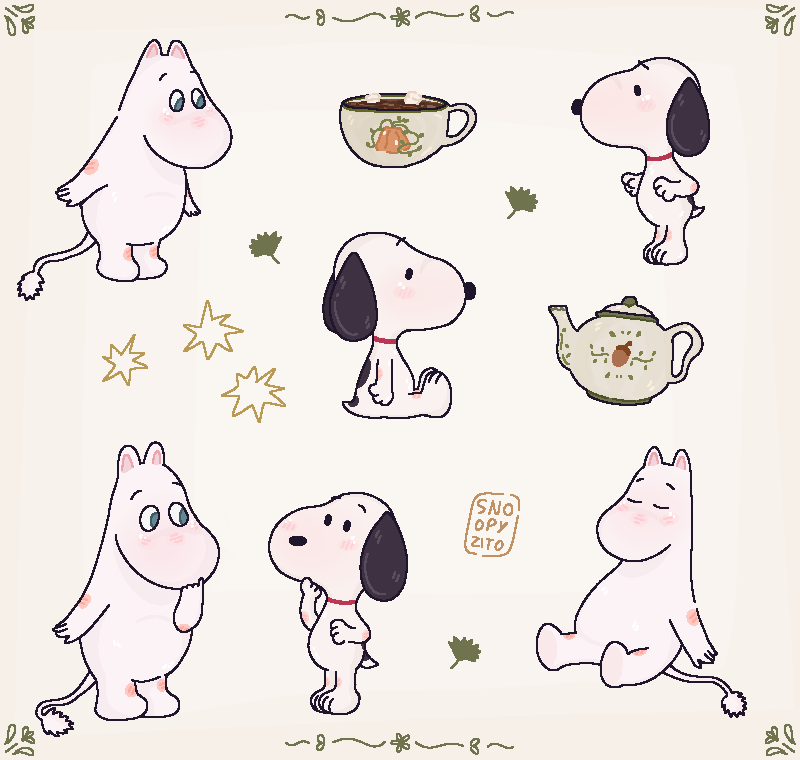 snoopy and moomin :]