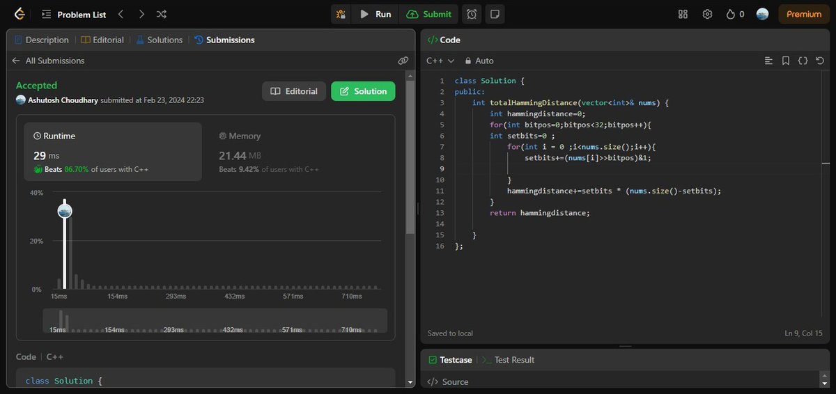 AshuJatt6's tweet image. #75daysofcodechallenge   
-Day 65/75
LeetCode Problem Name:
1. Implement Rand10() Using Rand7().
2. Ones and Zeroes.
3. Heaters.
4. Total Hamming Distance.
Sunak
Gaza
#viralvideo #BoycottBollywood   #RaashiiKhanna   #PawanKalyan #Annamalai #DhruvRathi 
#BoycottBollywood