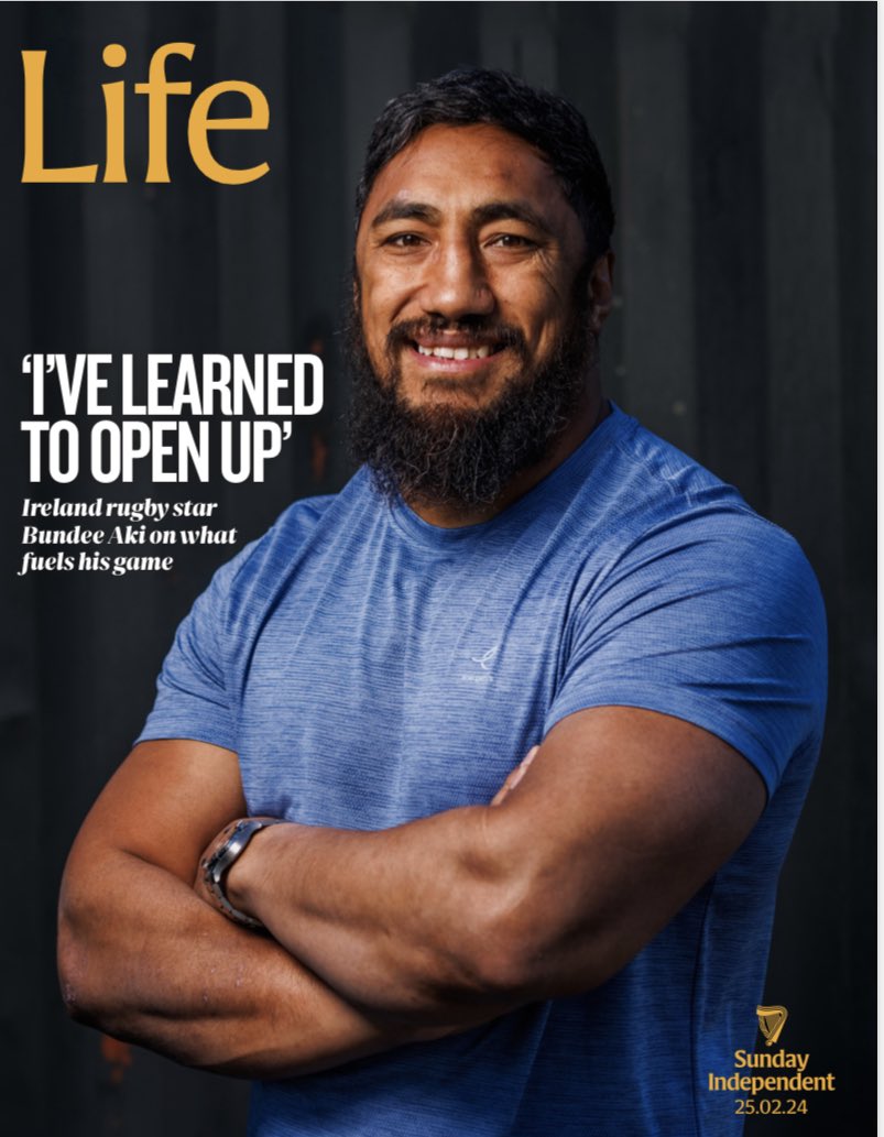 Man of the match Bundee Aki is this week’s @TheSundayIndo Life magazine cover star. Pick your copy up tomorrow! #IRLvWAL #SixNations2024 #SixNationsRugby