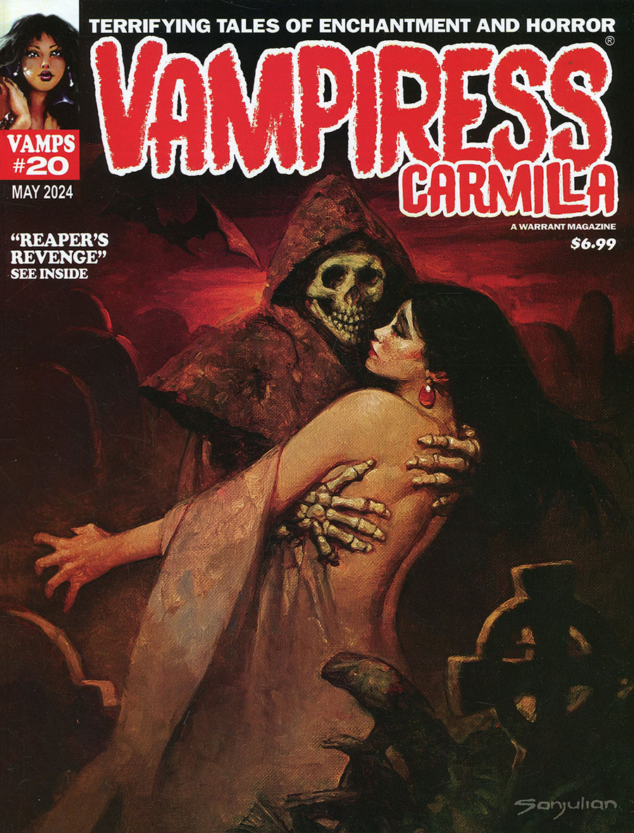 Prose horror story 'A Certain Taste' by @DarrickPatrick  in issue 20 of VAMPIRESS CARMILLA  is excellent - the story has a neat twist, utilizes artful language, and stands out as a great feature in this horror anthology comics magazine