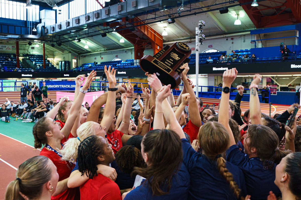 We love #CAAChamps 🏆 season how about you? ICYMI @GoNUtrack raised both trophies at @ArmoryNYC yesterday CAASports.com/ITF