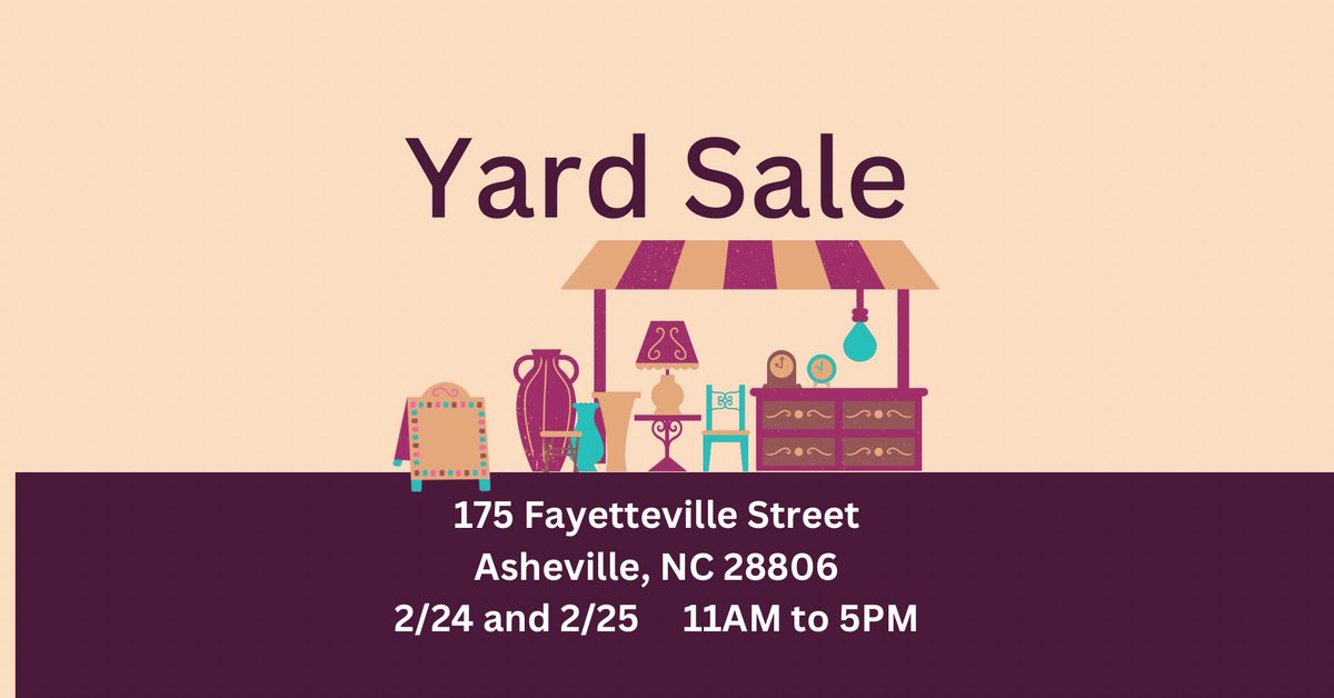 Hey #asheville and #westasheville put some junk in your trunk at my yard sale today 2/24 and tomorrow 2/25 and load up on some good sh&t #avl #yardsale
