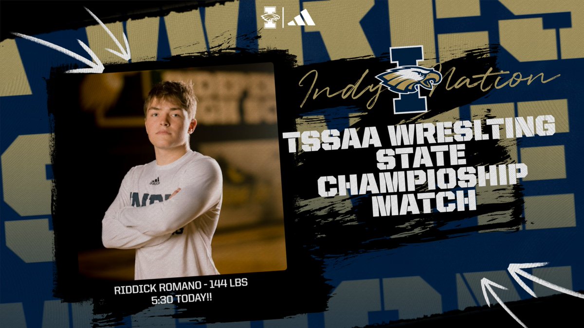 Riddick Romano goes for the title of 144 lbs today at 5:30!! Goodluck Riddick!!

#ALLINdy