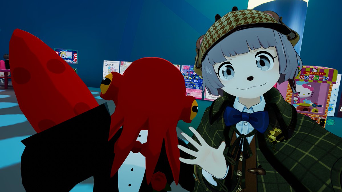 M157mg's tweet image. 念願のぽんぽこさんにVRChatで会えた✨
嬉しすぎる😭 
#ぽんぽこかしこい 
#甲賀流忍者ぽんぽこ