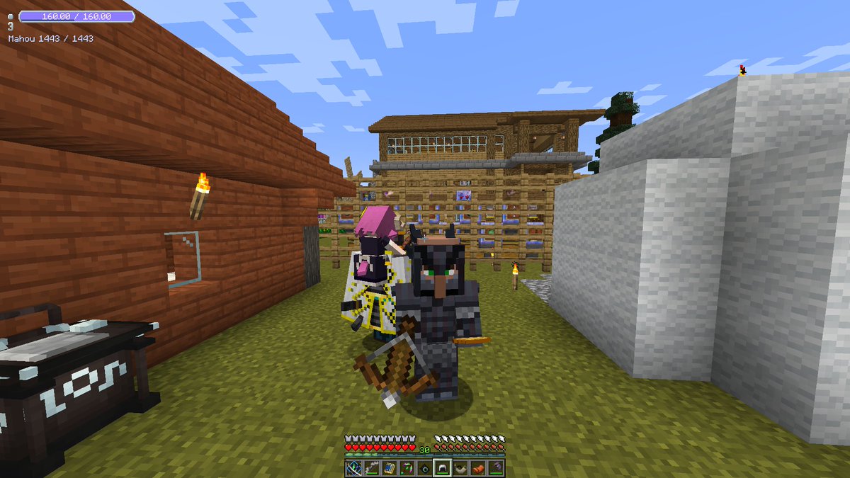 MMoongekko's tweet image. #マイクラ #iceandfire

#guardvillagers の村人に
火竜鋼装備を着せてみた。

……鼻とハゲの存在感が。