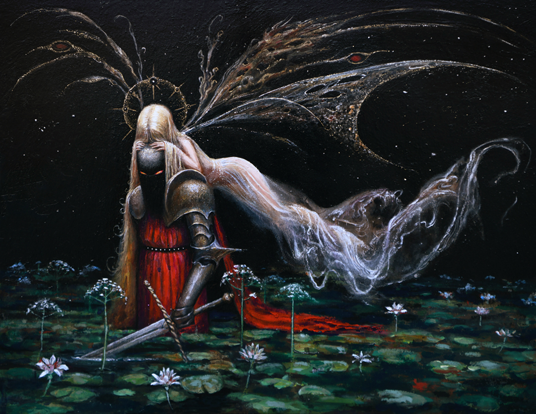 Sower of Temptation, Acrylic on wood