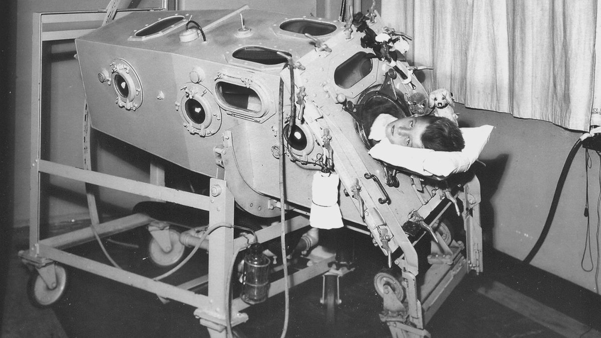 Hey antivaxers and virus deniers, do you know what this is?

No, it's not a submarine. It's an Iron Lung. 

Iron Lungs were used to help people (primarily children) with paralytic polio breath. 

You've never seen one because polio vaccines have virtually eradicated the disease.