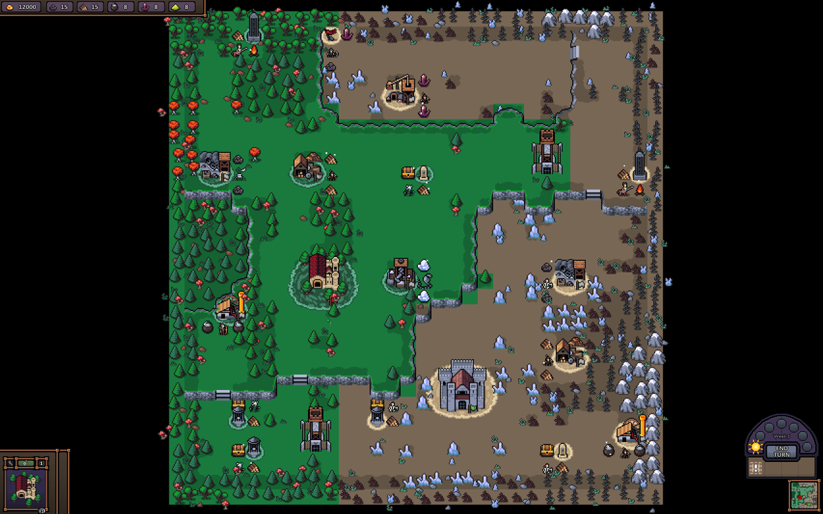While the next update is waiting for release, I'm starting to work on the next update - part of which will be a large restructuring of map generation #gamedev #heroshour #indiedev #procgen This 32x32 map is just a gimmick, but it does showcase the new system's flexibility