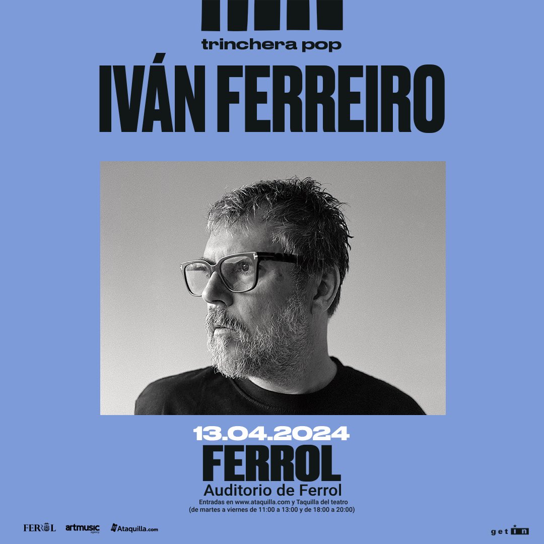 artmusicagency's tweet image. 🚨 ¡Últimas 50 entradas!
🎟️ bit.ly/IvanFerreiroFe…

#IvanFerreiro #TrincheraPop #Concierto #Ferrol