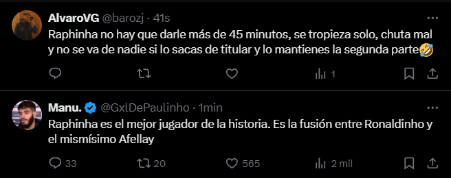 Dos tuits que se entienden mejor juntos