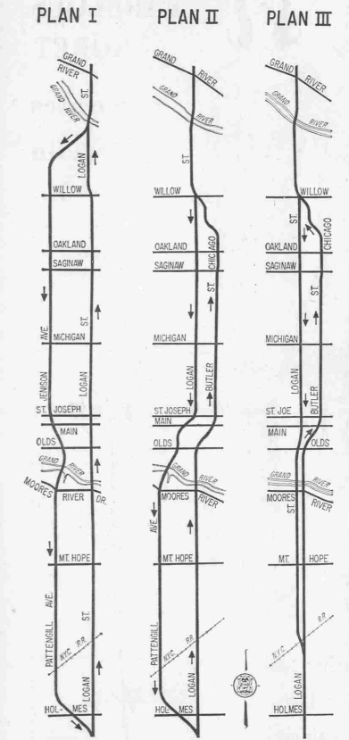 In the 1960s (when MLK was still named Logan and not a 6-8 lane hwy through our city), the Mich Department of Highways was looking at different plans to route traffic through Lansing. Eventually Logan would be expanded (pic from LSJ, 19 Nov 1961) #lovelansing
