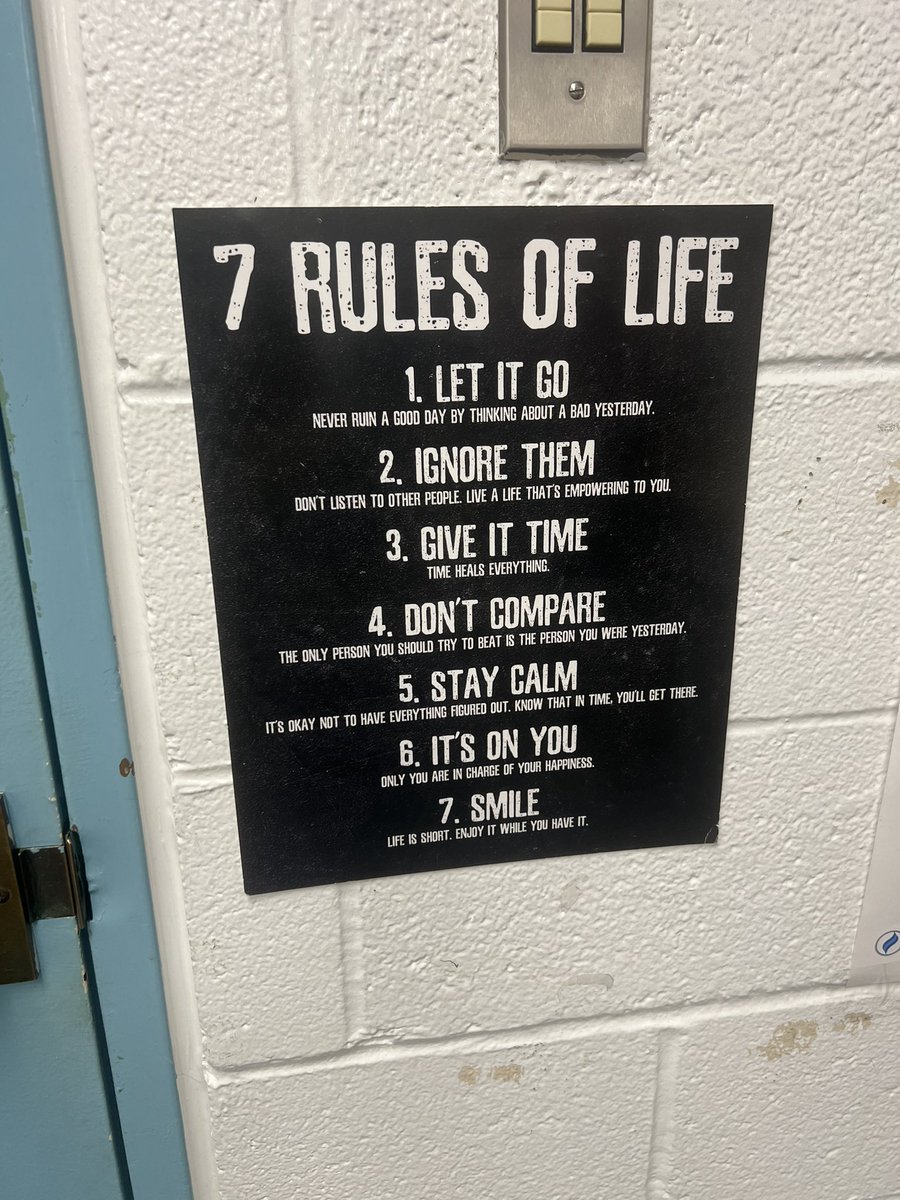 7 rules of life from the middle school