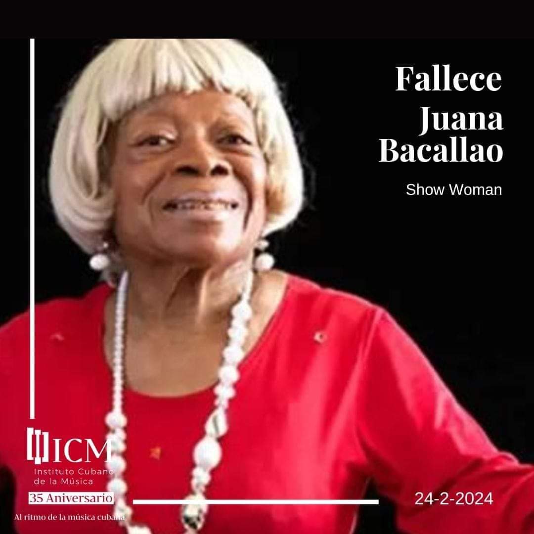 La gran familia cederista lamenta profundamente la pérdida de quien se convirtiera en ícono de nuestra cultura, y extendemos las más sentidas condolencias a sus familiares y amigos. #Cuba #JuanaBacallao #CDRCuba