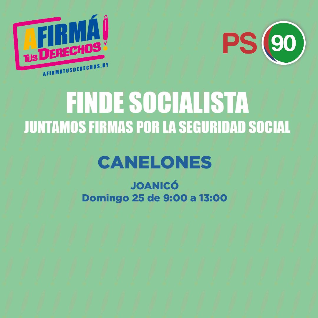 Fin de Semana  Socialista!!!
AFIRMATUSDERECHOS !!