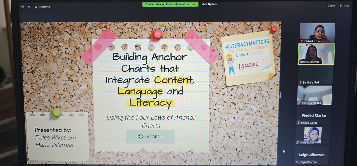RendonGL401's tweet photo. Thank you very much, dear @WikstromDulce @MaEmVillarreal @coboslily for the absolutely important information you provided us "Building Anchor Charts that Integrate Content, Literacy, and Language &amp; the 4 Lwas of Anchor Charts. @GarciaLeza_AISD @AISDLitMatters @delgadong94 https://t.co/fPaYgriwIN