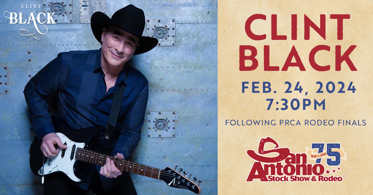 TONIGHT: @Clint_Black closes out the 2024 Rodeo after PRCA Rodeo Finals! 🤠 #SARodeo75 bit.ly/SAR24_Black_TW