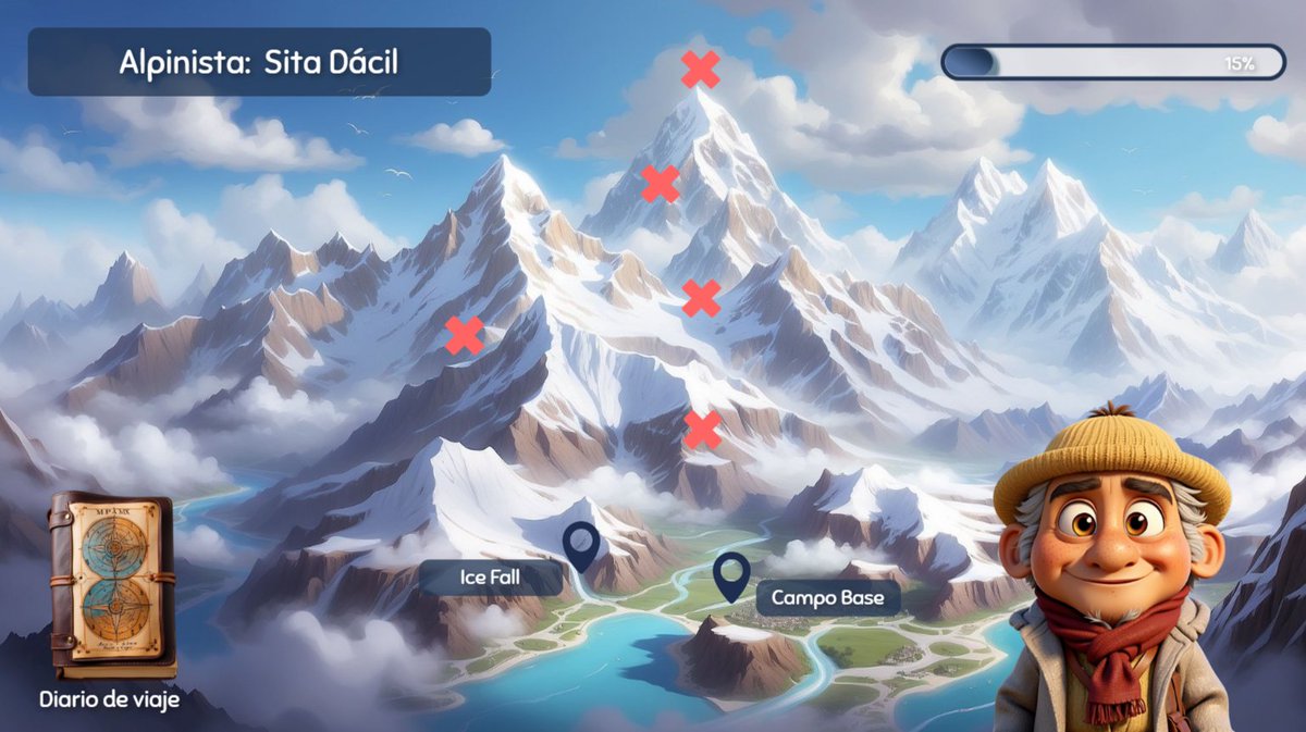 dacilgonz's tweet image. &quot;Conquistar la cumbre&quot; nos lleva al ascenso al #Everest, donde desafíos de #Lengua y #Matemáticas aguardan, guiados por el sherpa Tenzin Norbu. ¿Te animas a alcanzar la cumbre?

view.genial.ly/65d83989bed082…

@imgende @Yanoteajunt0 @franqv15  @eTwinzEDU @sandboxeduca @genially_es