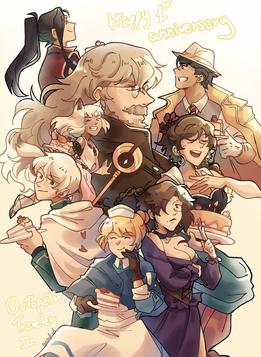 ninfial_'s tweet photo. Happy birthday Ot2!! 🎉🥳🥳 Hope that this is just the beginning of Octopath as a series💕 https://t.co/PQvAuERksI