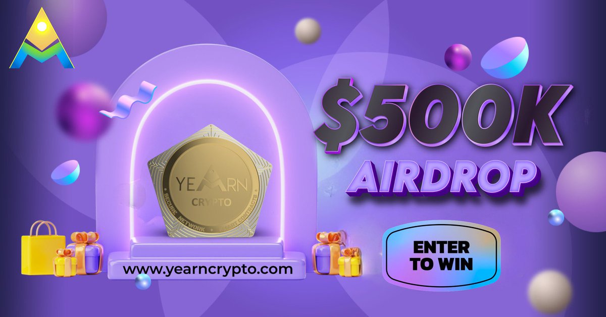 Airdrop Ultimate (@airdropultemate) on Twitter photo 🥳 Yearn Crypto Airdrop
🏆 Prize Pool - $500,000 in $YRN
To Enter
✅ Follow <a href="/yearncrypto/">YEARN CRYPTO</a>
✅ RT & Tag 3 Friends
✅ Complete #Gleam⤵️
gleam.io/61AYl/yearn-cr…
🕘 Ends 24th March
#Airdrop #Giveaway #Crypto #AirdropUltimate #YearnCrypto #YRN #BSC #ICO #Metamask #BITCOIN 🥳 Yearn Crypto Airdrop
🏆 Prize Pool - $500,000 in $YRN
To Enter
✅ Follow <a href="/yearncrypto/">YEARN CRYPTO</a>
✅ RT & Tag 3 Friends
✅ Complete #Gleam⤵️
gleam.io/61AYl/yearn-cr…
🕘 Ends 24th March
#Airdrop #Giveaway #Crypto #AirdropUltimate #YearnCrypto #YRN #BSC #ICO #Metamask #BITCOIN