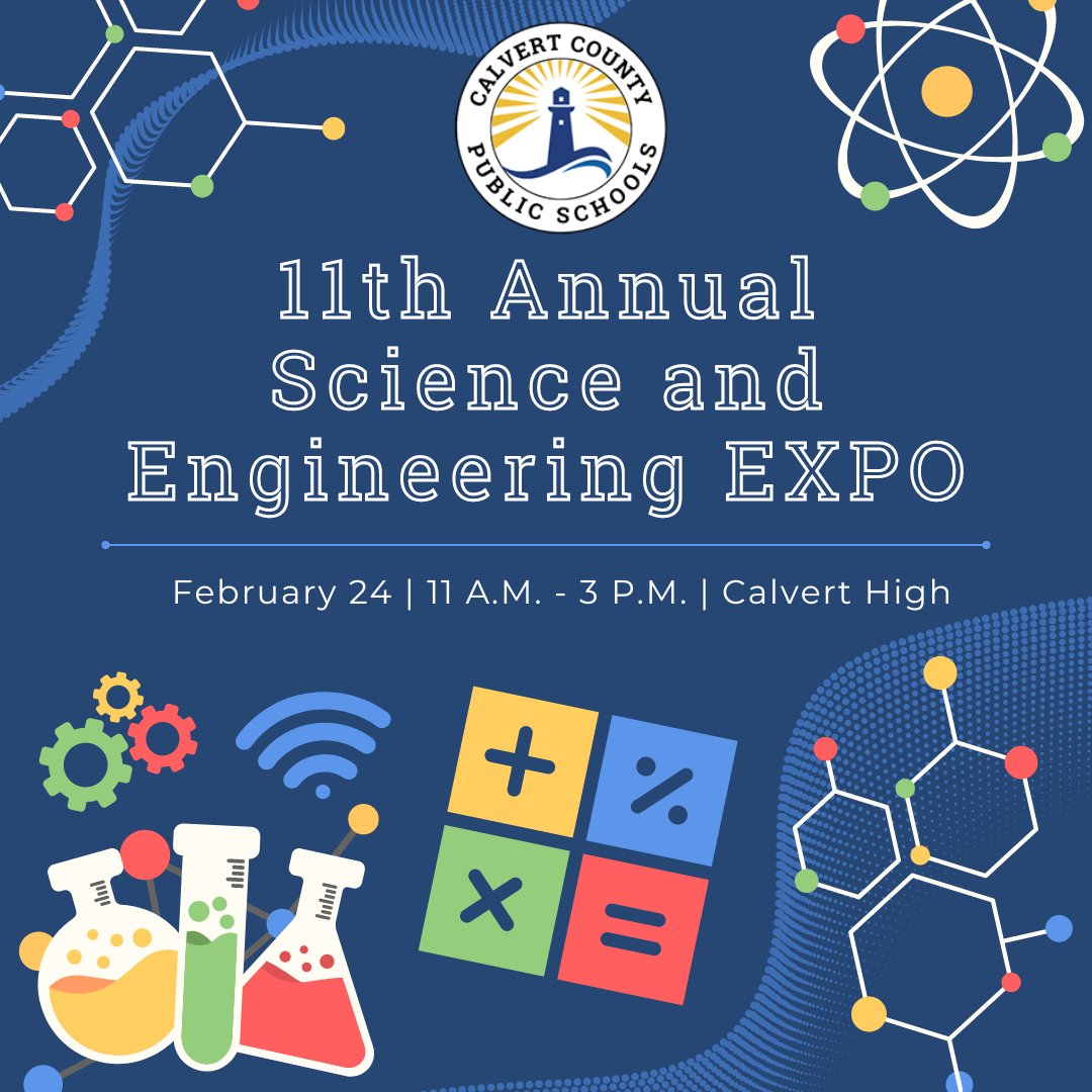 Looking for a cool way to spend Saturday? Be sure to stop by our Science and Engineering Expo at Calvert County High School until 3 p.m.. Fun for the entire family and it's FREE!