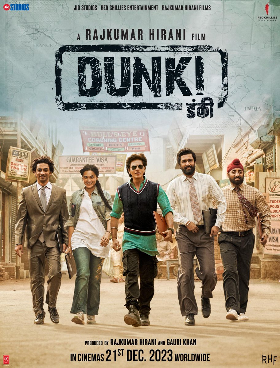HINDI MOVIE : DUNKI : Dunki is a 2023 Indian Hindi-comedy drama film based on illegal immigration technique, Donkey flight. I think this movie sums it all up about illigal immigrants who risk their life for better life. Rated: 8/10 #DunkiMovie #Sharukhan #MustWatchMovie #Review