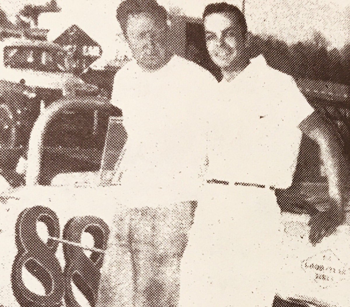 Petty Engineering 1957:
Chief mechanic Red Myler.    And driver Johnny Dodson.
#Petty75