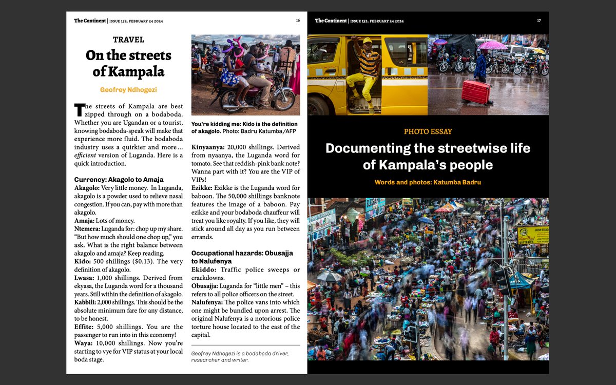 Okay Ladies and gentlemen; Kampala, Uganda to the world. Thanks you @thecontinent_ team for the feature. Shout-out to you Geofrey Ndhogezi, my ninja @namlyd and super @paulgbotes