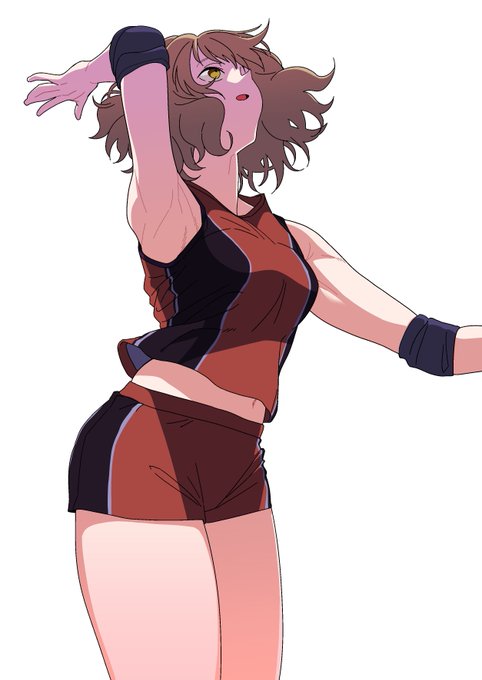 バレーをする久美子 