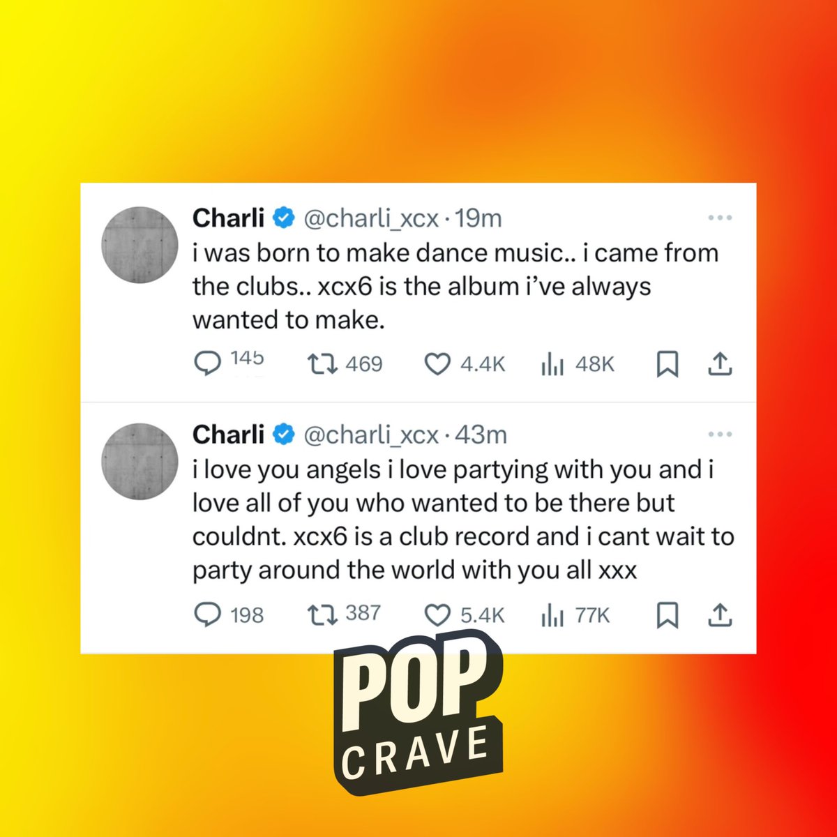 PopCrave tweet picture