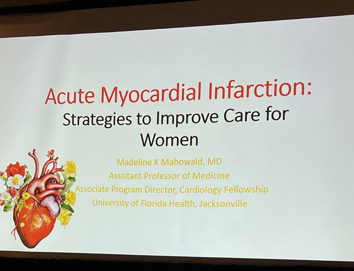 ❤️ the title and learned so much from Dr. Madeline Mahowald this morning 🫀@GatorCME @SharonneHayes @cardioPCImom @Drroxmehran @CMichaelGibson @TIMIStudyGroup @DCRINews @WomenAs1 @MKIttlesonMD @DrMarthaGulati @GoRedForWomen