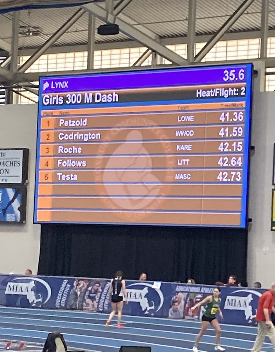 Congratulations to Piper Testa! First all state performer in the 300m in a long time!